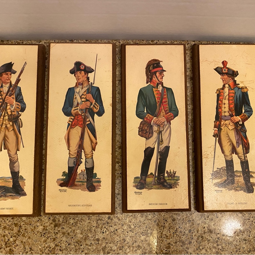 Frederick Elmiger Revolutionary War Soldiers- Set of 4